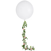 Pink Floral Balloon Tail with 24-Inch Balloon
